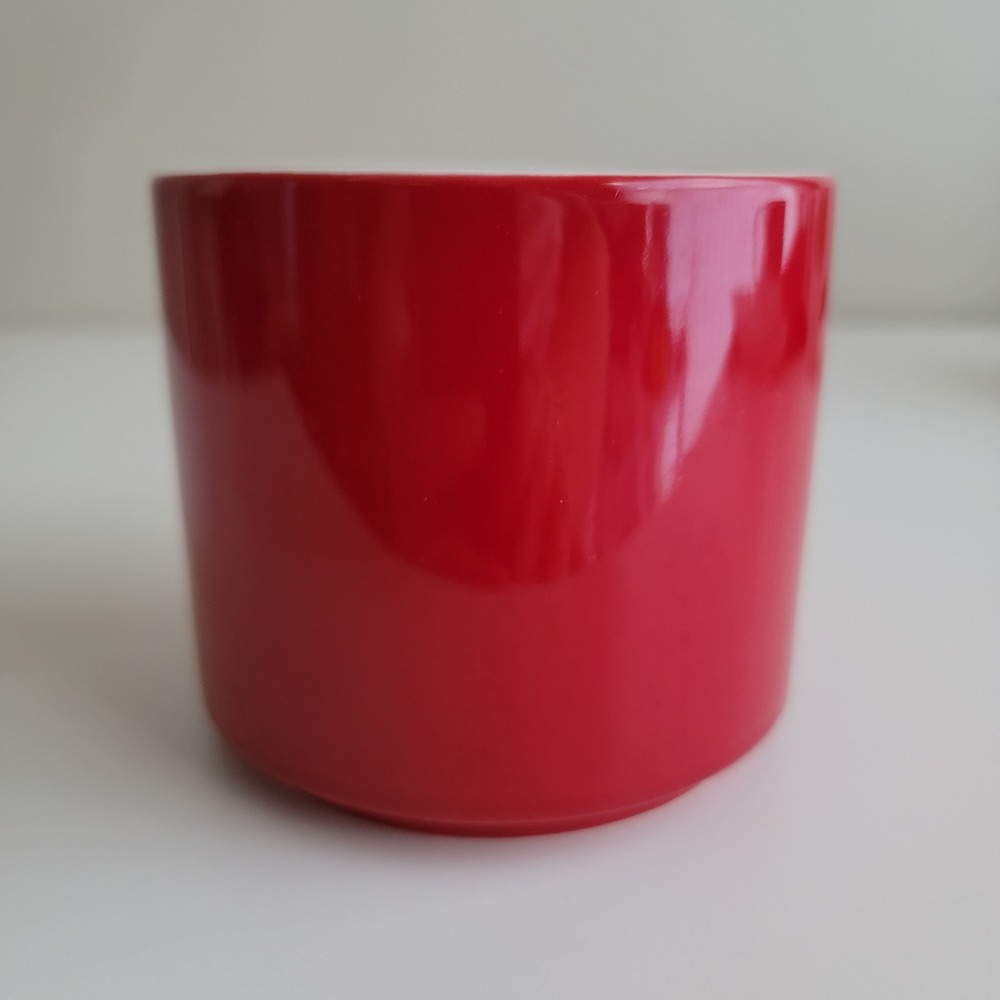 Starbucks 2012 New Bone China Red Coffee Mug Embossed Logo Cup 3in Tall - Picture 5 of 9